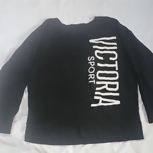 Black Crew Neck Sweater with Bold Text